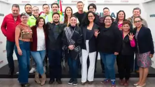 Sebastián Ramírez Mendoza, líder de Morena en la Ciudad de México, dio a conocer a las precandidatas para las alcaldías Azcapotzalco, Coyoacán y Tlalpan