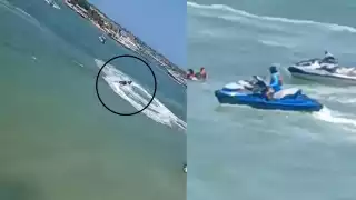 El momento fue captado por una persona que se encontraba en el lugar