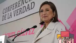 Mexicanos se reunieron para rebatir a Xóchitl Gálvez en La Gran Manzana