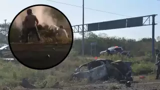 El video se compartió en redes sociales y capta el momento en que el hombre intenta salvar a los pasajeros
