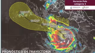 Huracán Polo alcanza categoría 5: SMN alerta por lluvias intensas, vientos y oleaje en cinco estados