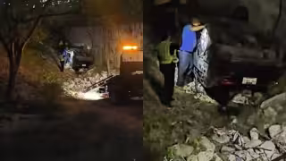 Conductor pierde el control y cae de un puente en la carretera Mérida-Progreso