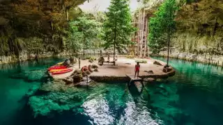 El cenote Sac-Aua se encuentra en el municipio de Valladolid en Yucatán