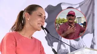 “Presidenta muy bonita y un cariño muy sincero": Le recitan poema a Claudia Sheinbaum en Champotón