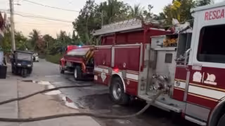 Incendio de una vivienda en Calderitas deja a una persona con quemaduras en la espalda