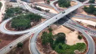 En el centro del distribuidor vial de Valladolid circulará el Tren Maya