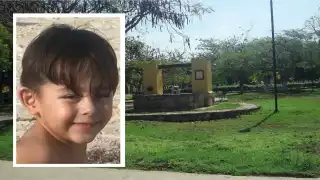 El menor tiene una mancha de nacimiento de color café claro en la pierna