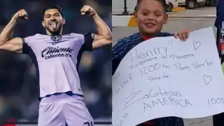 El menor mostró su emoción por conocer a Henry Martin