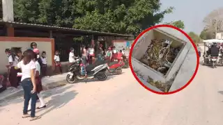 Los delincuentes aprovecharon la oscuridad de la noche y que la escuela no cuenta todavía con un velador