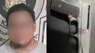 Hombre amenaza a su vecino con una réplica de arma de fuego en Kanasín