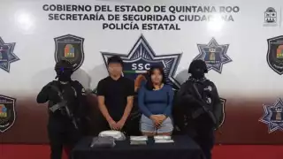 Detienen a dos menores cuando intercambiaban presunta droga en Cancún