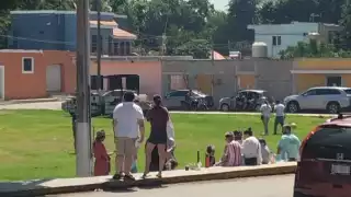 Muchas personas visitaron el poblado, solo para ver, el eclipse lunar