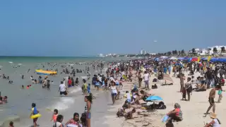 Las familias ocuparon un lugar en la playa o en las palapas para disfrutar del día