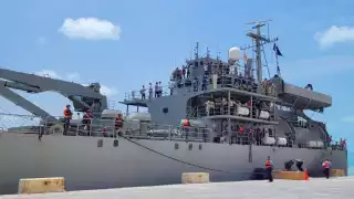 Llegan a Progreso, Yucatán, los 34 mexicanos rescatados de Haití