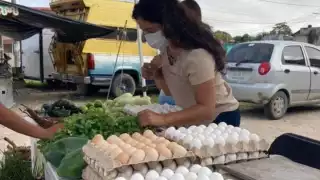 En Candelaria, 30 huevos se vendía en 60 pesos, ahora cuesta de 80 a 85 pesos