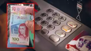 El billete de 120 pesos salió de un cajero automático