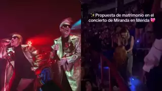 Pareja se compromete durante el concierto de Miranda En Mérida; así fue el tierno momento