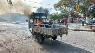 El incendio comenzó por una falla mecánica