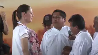 Claudia Sheinbaum recibe la bendición de los mayas de Quintana Roo