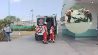 El herido fue auxiliado por trabajadores del Tren Maya