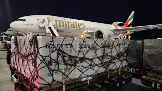 Esta madrugada llegó al AIFA un nuevo lote de vacunas Sputnik-V contra COVID-19.