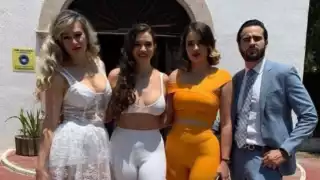 Arturo Bravo Muñoz, Samantha Bravo Muñoz y Sabrina Bravo Muñoz, hijos de Marcela Muñoz