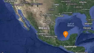 El sismo se registró a 115 km del Norte de Frontera