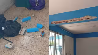 Techo de una secundaria de Kinchil se desprende y cae sobre tres alumnos