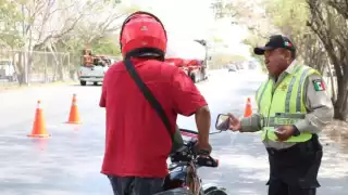 SSP verifica que los motociclistas respeten el reglamento de tránsito  en Mérida
