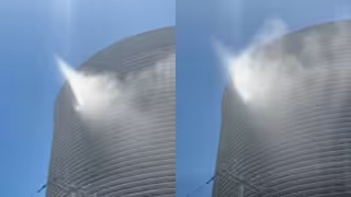 Reportan incendio dentro de la Torre Orión sobre el Periférico de Mérida