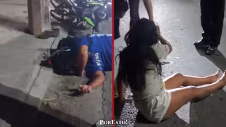 Pareja resulta lesionada en Campeche tras chocar motocicleta contra poste