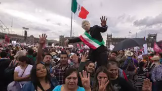 Así lució es Zócalo de la CDMX. Foto:Especial.