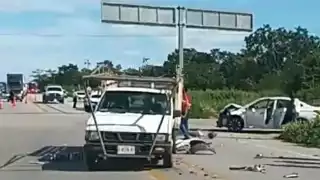 Al tratarse de un tramo federal también se presentaron agentes de la Guardia Nacional