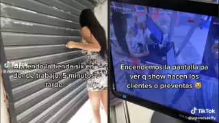 Cajera se vuelve viral en TikTok por abrir y cerrar una tienda