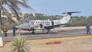 El traslado fue en una aeronave de la Secretaría de Marina