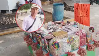 Desde Puebla hasta Calkiní: comerciante ambulante vive de la venta de dulces