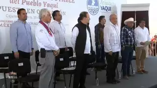 AMLO inaugura el acueducto del pueblo yaqui, desde Cajeme, Sonora: EN VIVO