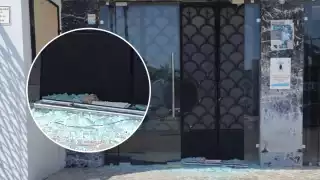 Una puerta de la iglesia en la avenida Cupules de Mérida fue vandalizada