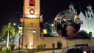 Rescatan a mujer en Hopelchén y evitan que se arroje de la torre del reloj público