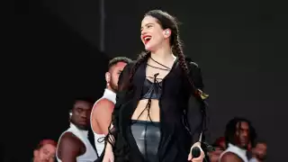 Rosalía estuvo en la CDMX para un evento del gobierno. Foto: Especial