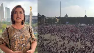 La Marcha por la Democracia se lleva a cabo este domingo en el Zócalo de la CDMX