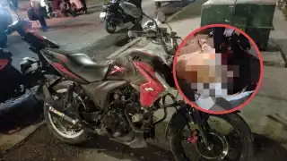 El hombre quedó tendido en el suelo sin vida