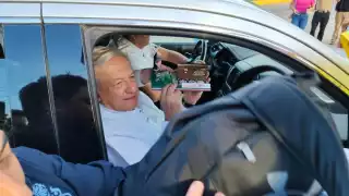 AMLO arribó a la estación del Tren Maya en Campeche
