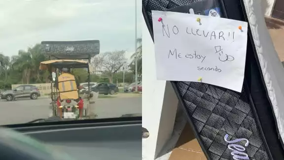El colchón fue recuperado después de varias horas
