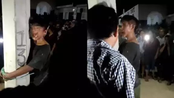 Un joven de 16 años fue amarrado a un poste al ser considerado el más violento Un joven de 16 años fue amarrado a un poste al ser considerado el más violento