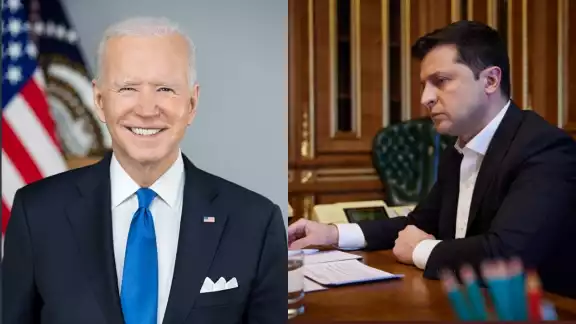 Volodímir Zelensky, presidente de Ucrania, agradeció a su homólogo estadounidense, Joe Biden, el apoyo a su país tras la invasión que inició Rusia