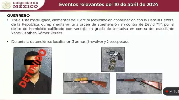 La titular de Gobernación señaló al confirmar la detención del policí inolucrado en la muerte de una estudiante de Ayotzinapa, que a diferencia del pasado no se fabrican culpables