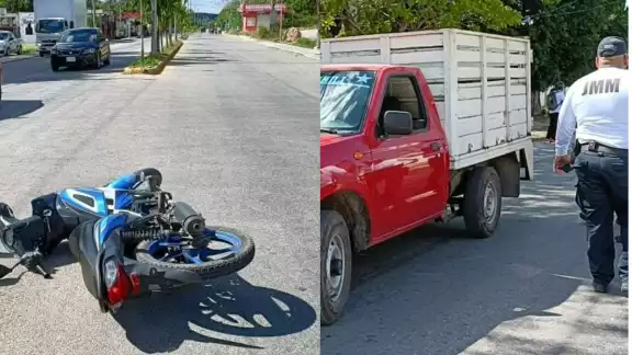Menor de edad que transitaba a exceso de velocidad sobre la avenida se impactó contra de una camioneta Menor de edad que transitaba a exceso de velocidad sobre la avenida se impactó contra de una camioneta