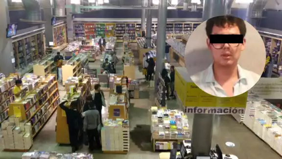 Fueron al menos 8 libros los que intentó llevarse sin pagar Fueron al menos 8 libros los que intentó llevarse sin pagar