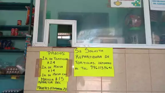 La tortilla se vendía en 22 pesos el kilo La tortilla se vendía en 22 pesos el kilo